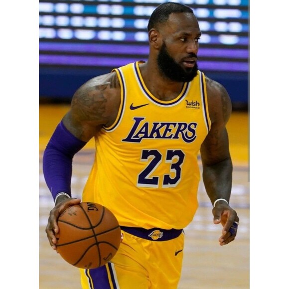 LeBron James (Nike)-(Lakers)-(Jersey)-(Yellow)-(New Cond.)-(Size-XL-52)-$100.00 - Picture 10 of 10